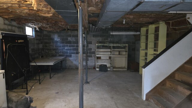 view of basement