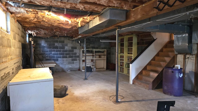 view of basement