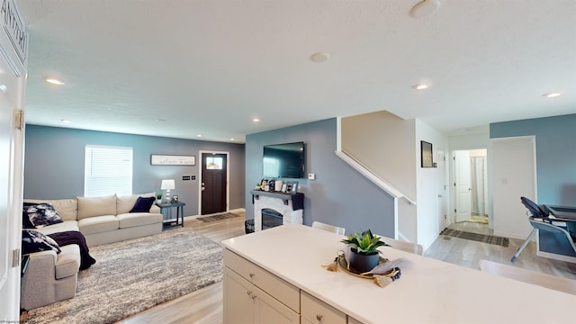 kitchen featuring light hardwood / wood-style floors