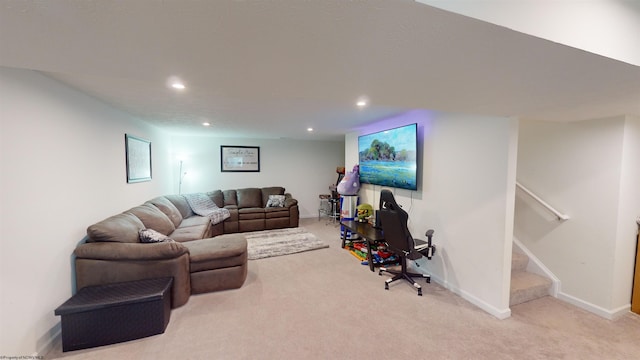 view of carpeted living room