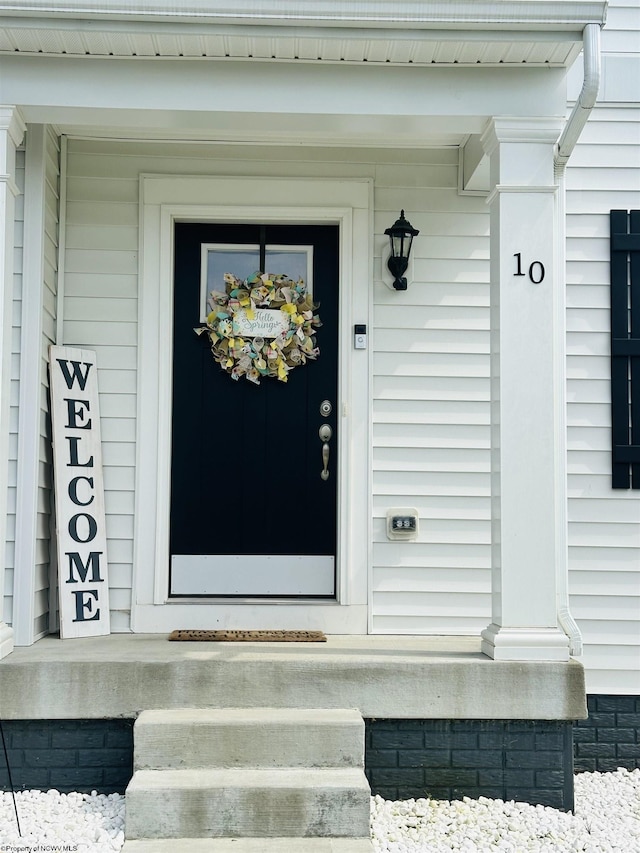 view of doorway to property