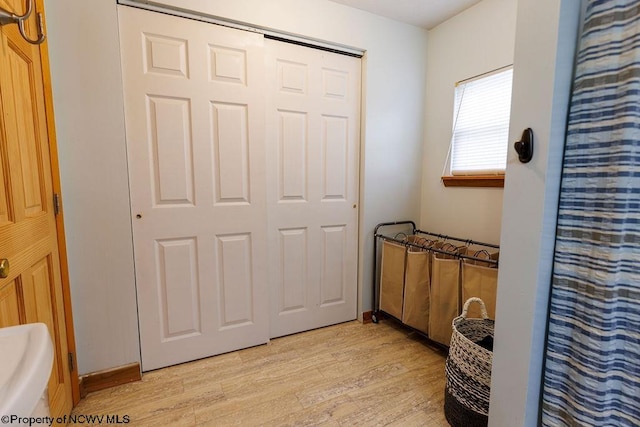 interior space featuring wood-type flooring