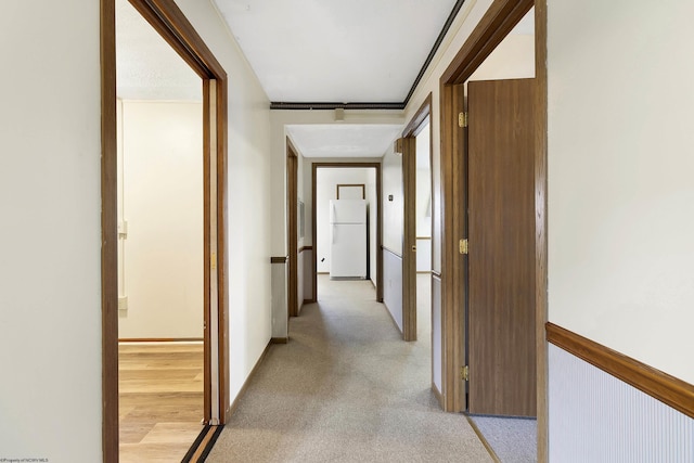 hallway with ornamental molding