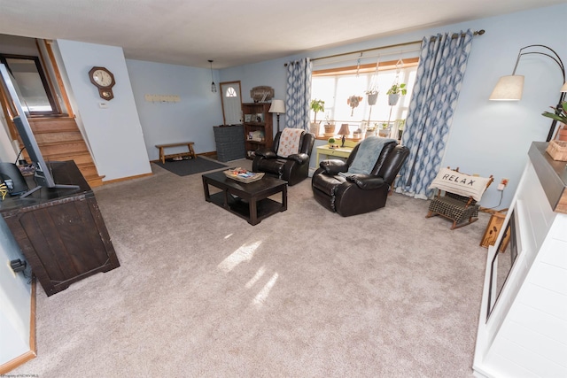 view of carpeted living room