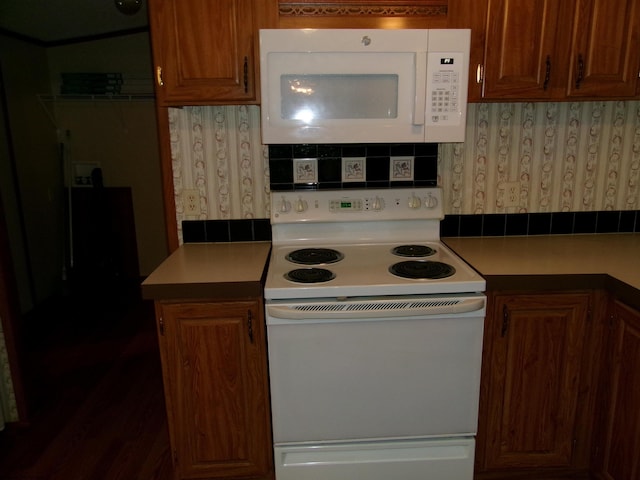 kitchen featuring white appliances