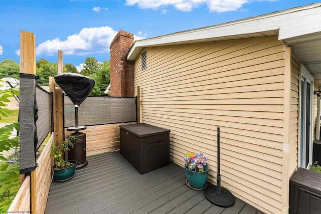 view of wooden terrace