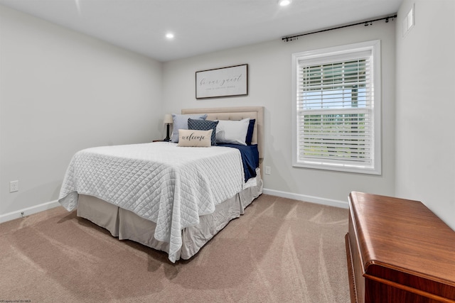 view of carpeted bedroom