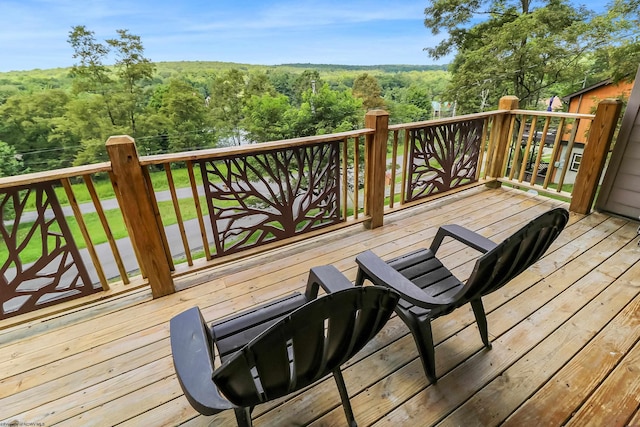 view of wooden terrace