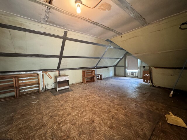 bonus room with vaulted ceiling