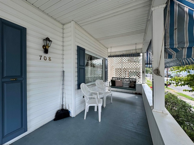 view of patio / terrace with a porch