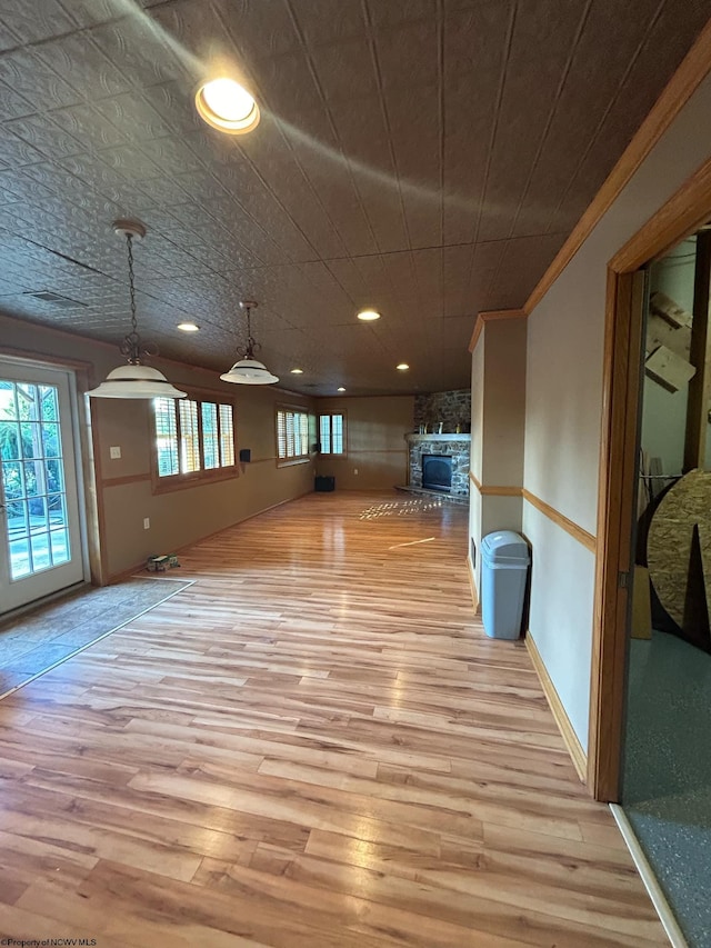 interior space featuring light hardwood / wood-style floors