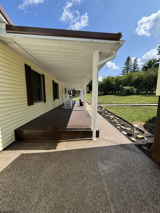 view of patio / terrace with a deck