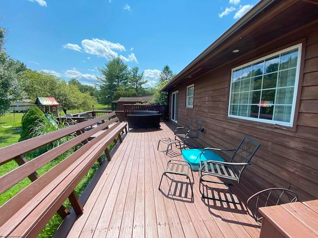 view of wooden terrace