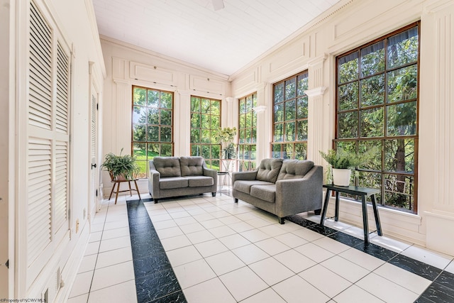 view of sunroom