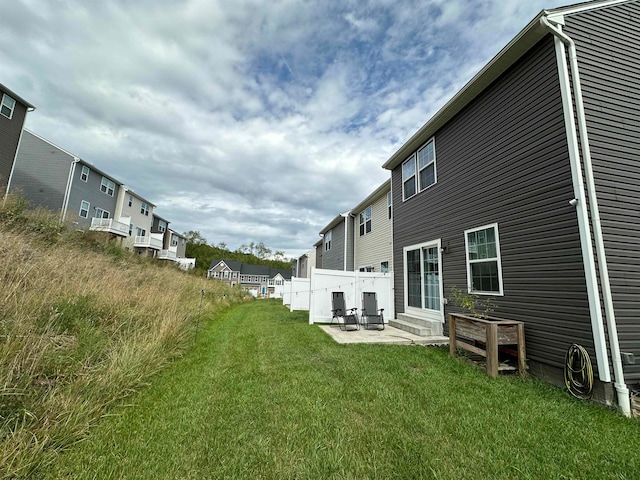 view of yard with a patio area