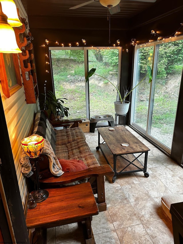 sunroom featuring a wealth of natural light