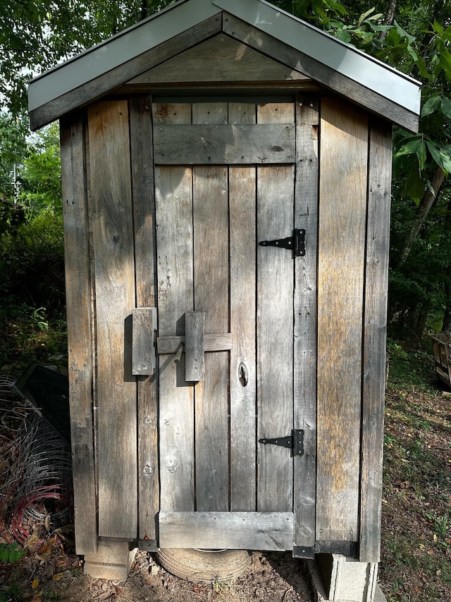 view of shed