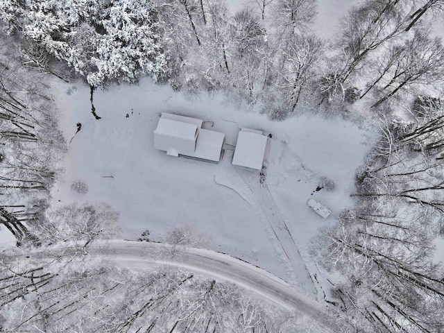 view of snowy aerial view