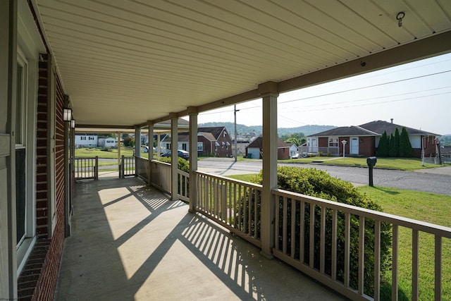 view of patio with a porch