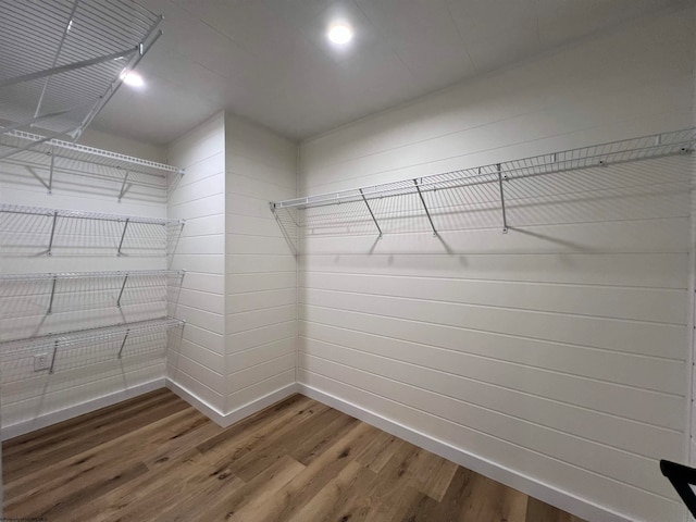 spacious closet featuring wood-type flooring