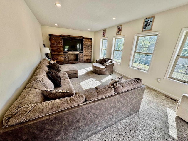 view of carpeted living room