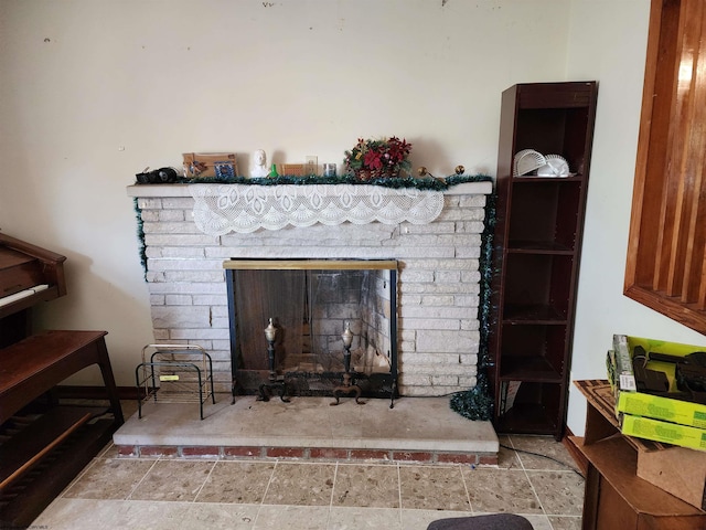 413 Green Acres Cir, Spencer, WV 25276 - interior details with a fireplace