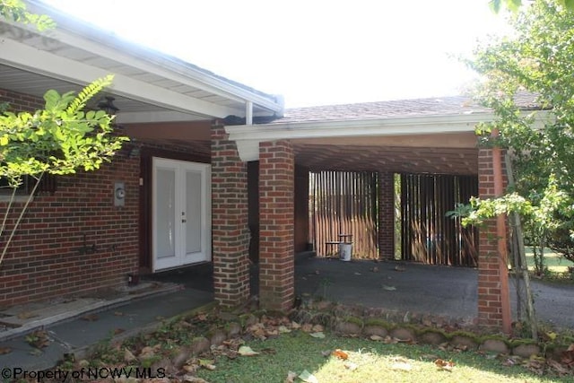 413 Green Acres Cir, Spencer, WV 25276 - exterior space with brick siding and a carport