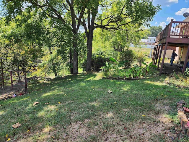 413 Green Acres Cir, Spencer, WV 25276 - view of yard with a wooden deck