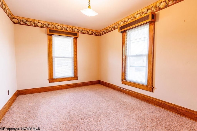 carpeted empty room with plenty of natural light