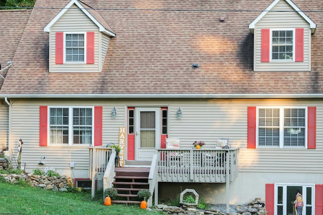 exterior space featuring a deck