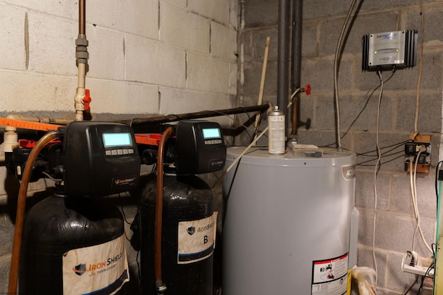 utilities featuring gas water heater