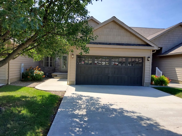 view of front facade with a garage