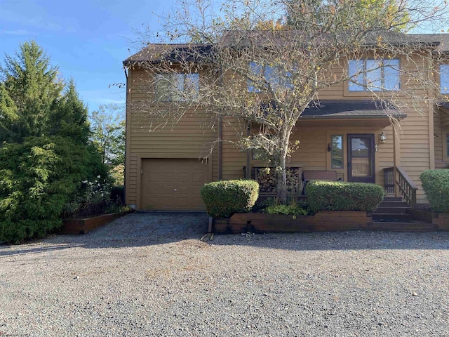 view of property with a garage