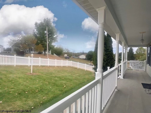 balcony with covered porch