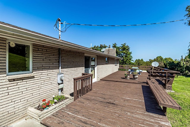 view of wooden deck