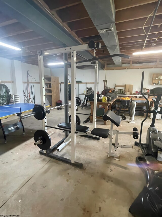 490 Deer Creek Ln, Buckhannon, WV 26201 - workout room with visible vents