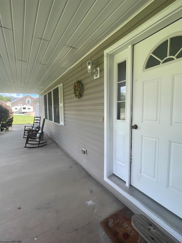 exterior space featuring a porch