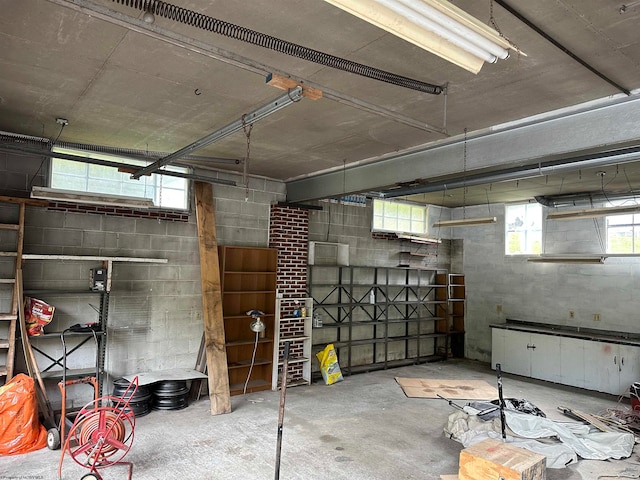 basement with a wealth of natural light