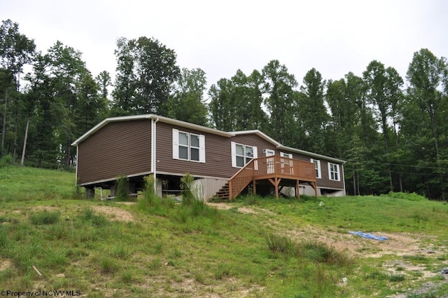 exterior space featuring a deck