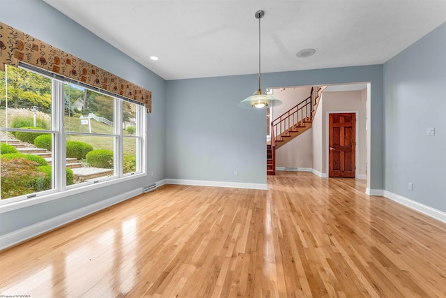 interior space featuring light hardwood / wood-style floors