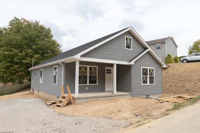 view of front of house featuring covered porch