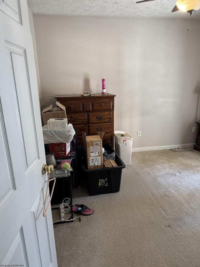 storage room featuring a ceiling fan