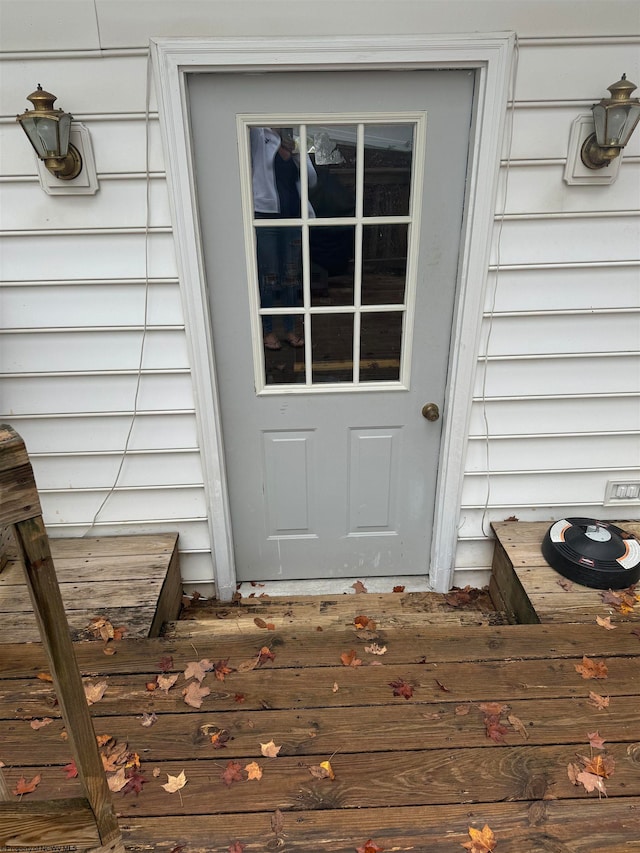 view of doorway to property