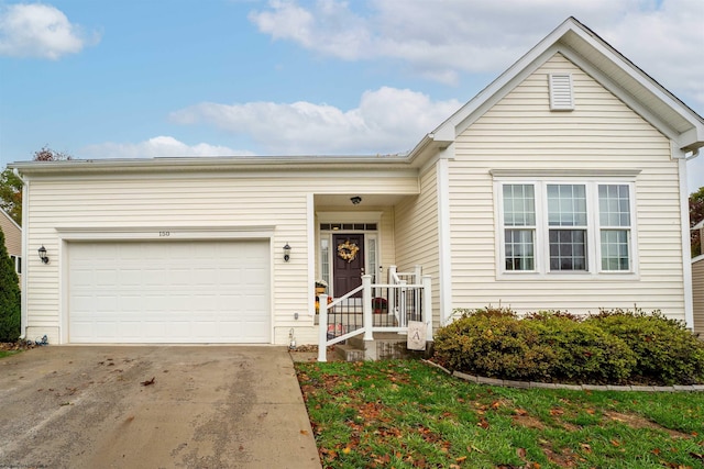 view of front facade with a garage