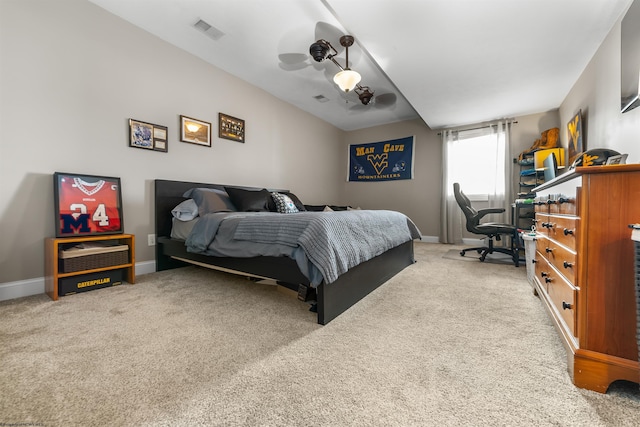 bedroom with carpet