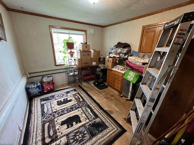 storage area with baseboard heating