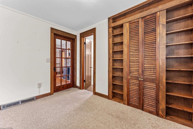 interior space featuring carpet floors