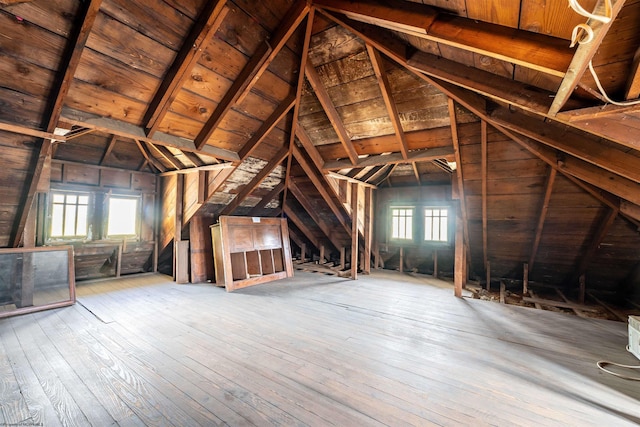 view of attic