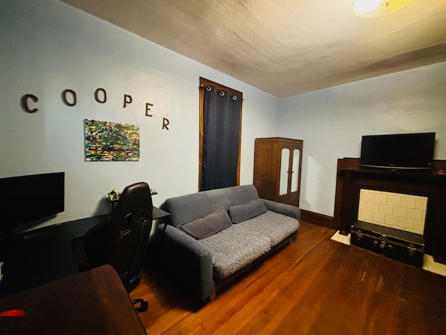 living room featuring hardwood / wood-style floors