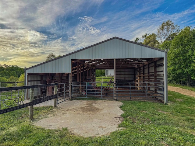 view of horse barn